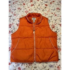 Vintage Polo Jeans Ralph Lauren Down Puffer Vest Orange Size XL
